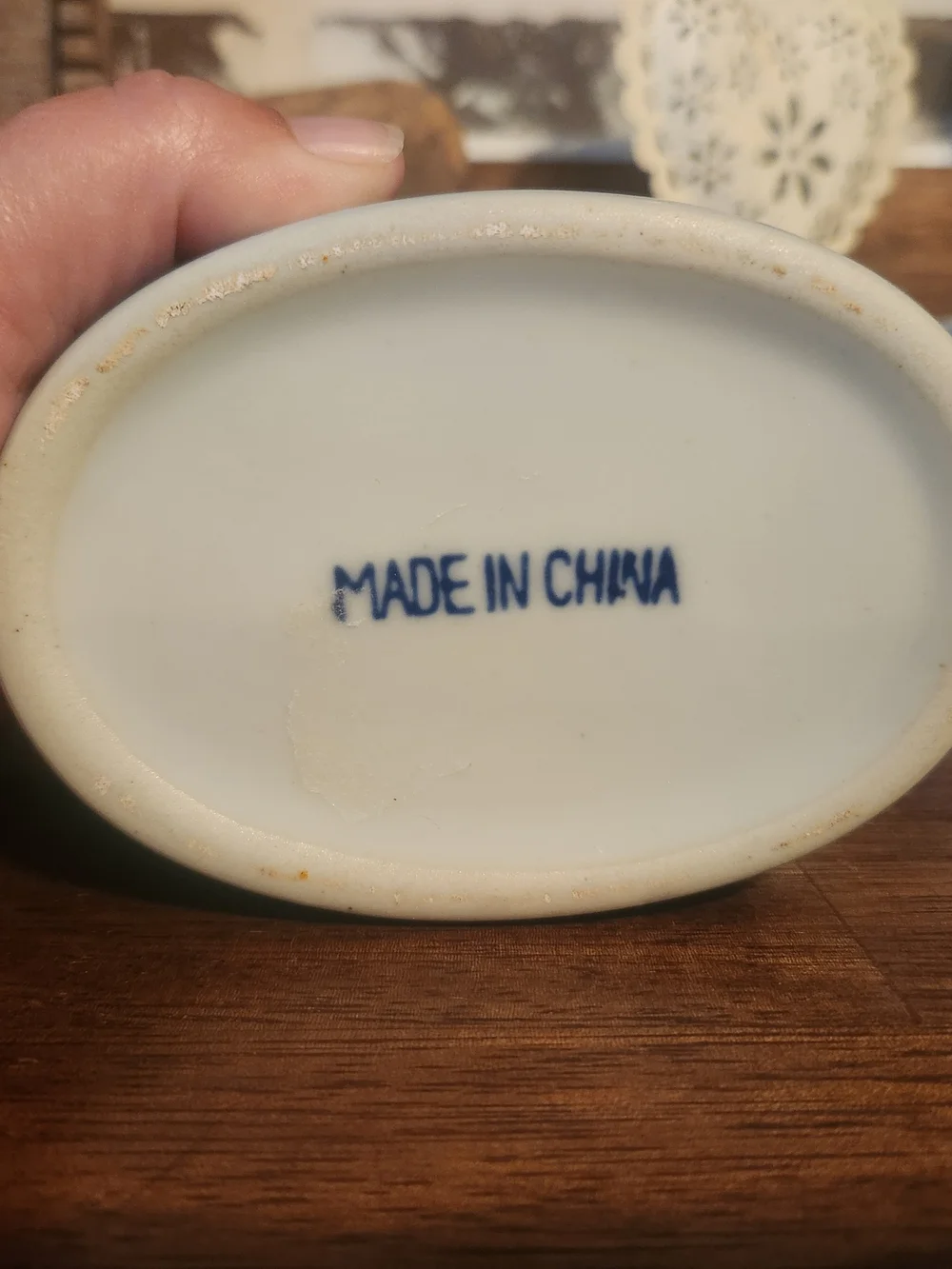 Vintage Blue Chinoiserie Trinket Box